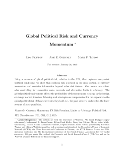 Global Political Risk and Currency Momentum