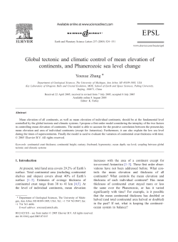 Global tectonic and climatic control of mean elevation of continents