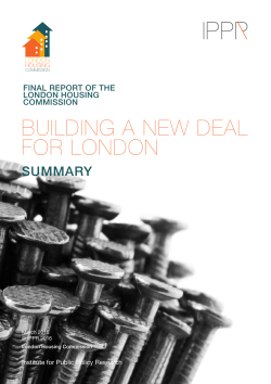 building a new deal for london