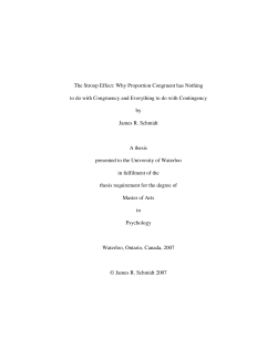 The Stroop Effect: Why Proportion Congruent has Nothing to do with