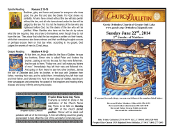 Sunday June 22 , 2014 - Holy Trinity Cathedral