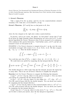 Note 5 Green`s Theorem, Two-dimensional Curl, Fundamental