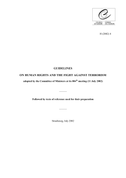guidelines on human rights and the fight against terrorism