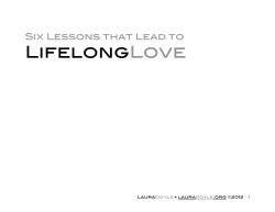 Six Lessons that Lead to Lifelong Love V1