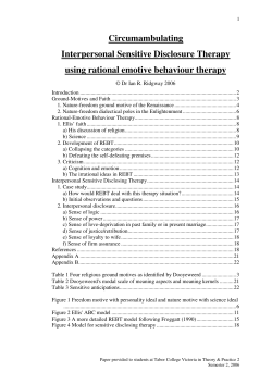 Circumambulating Interpersonal Sensitive Disclosure