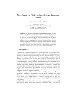 Near-Synonym Choice using a 5-gram Language Model