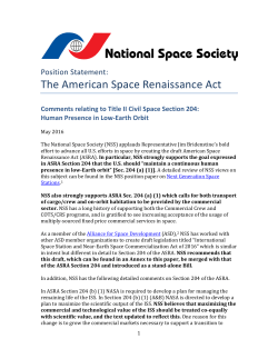 The American Space Renaissance Act