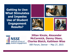 Getting to Use: What Stimulates and Impedes Use of Student