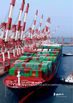 china TOP SECTOR PORTS OppOrtunities fOr Dutch cOmpanies