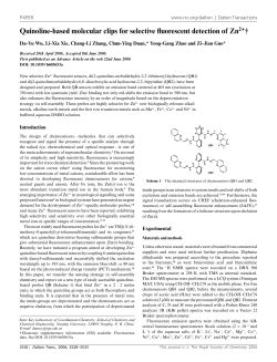 Quinoline-based molecular clips for selective fluorescent detection