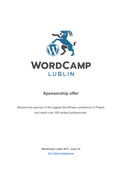 Sponsorship offer - WordCamp Lublin 2017