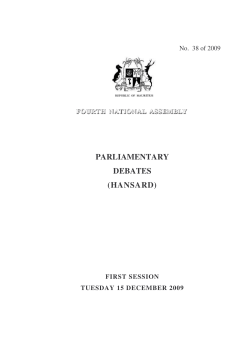Debate No 38 of 2009