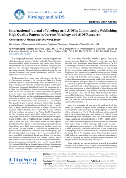 International Journal of Virology and AIDS is Committed