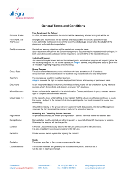 General Terms and Conditions