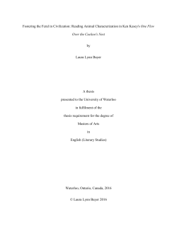 Fostering the Feral in Civilization: Reading Animal