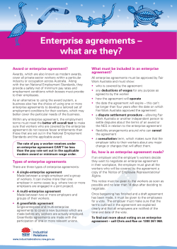Enterprise agreements - NSW Industrial Relations