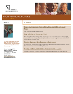 April 2014 - Feiertag Financial Services