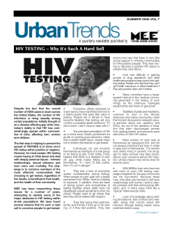 HIV TESTING &ndash; Why It`s Such A Hard Sell