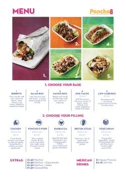 2. cHoOSE YOUR FILLING 1. cHoOSE YOUR BASE