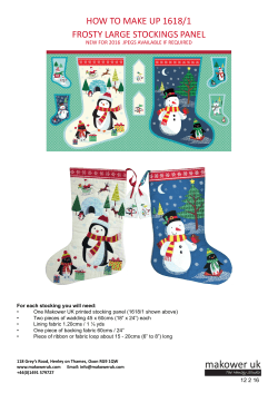 HOW TO MAKE UP 1618/1 FROSTY LARGE STOCKINGS PANEL
