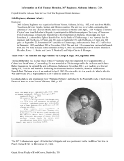 Information on Col. Thomas Herndon, 36th Regiment, Alabama