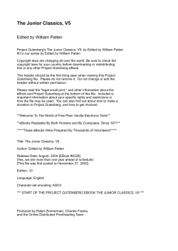 The Junior Classics, V5