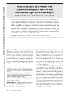 Growth analysis of a patient with ectodermal dysplasia