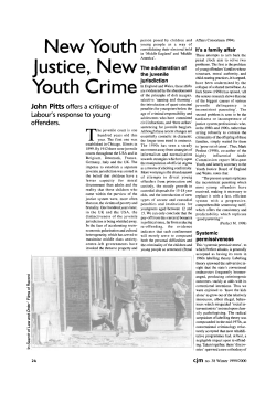 New Youth Justice, New Youth Crime