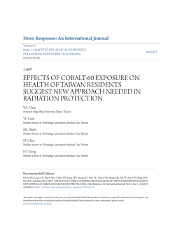 effects of cobalt-60 exposure on health of taiwan residents suggest