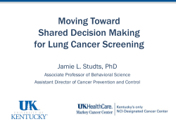 Moving Toward Shared Decision Making for Lung
