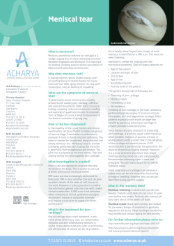 Meniscal tear