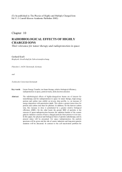 RADIOBIOLOGICAL EFFECTS OF HIGHLY CHARGED IONS