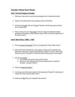 Canadian History Exam Review