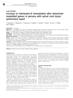 Increase in interleukin-6 immediately after wheelchair basketball