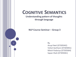 Cognitive Semantics