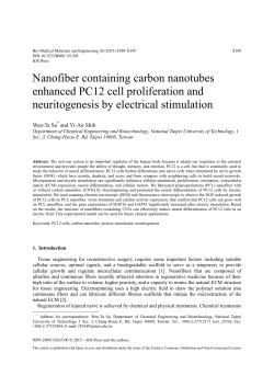 Nanofiber containing carbon nanotubes enhanced PC12 cell