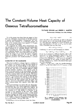 The Constant-Volume Heat Capacity of Gaseous