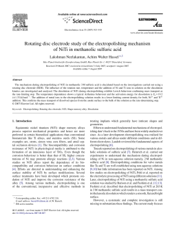 Rotating disc electrode study of the electropolishing