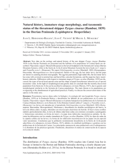Natural history, immature stage morphology, and
