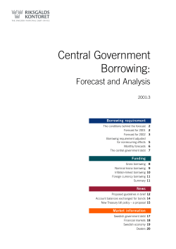 Central government borrowing 2001:3