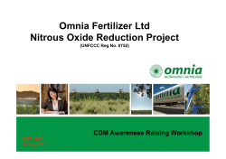 3. CDM Omnia Fertilizer Ltd, Ntrious Oxide Reduction 19May 2011