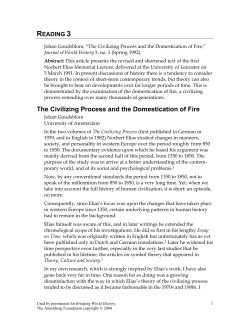 The Civilizing Process and the Domestication of Fire