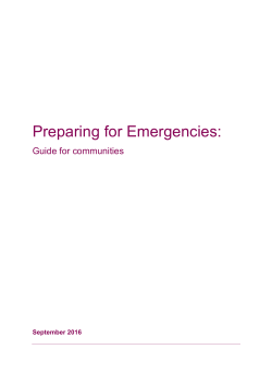Preparing for Emergencies