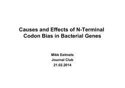 Causes and Effects of N-Terminal Codon Bias in Bacterial Genes