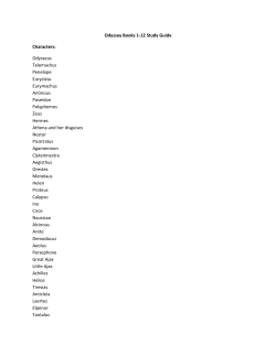 Odyssey Books 1-12 Study Guide Characters: Odysseus