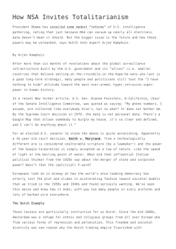 How NSA Invites Totalitarianism