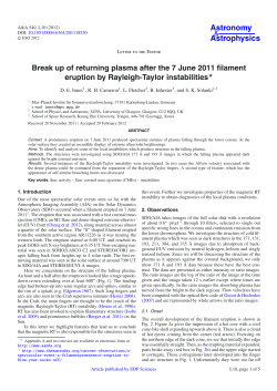 Break up of returning plasma after the 7 June 2011 filament eruption