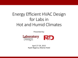 nergy Efficient HVAC Design for Labs in Hot and Humid Environments