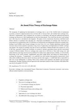 An Asset Price Theory of Exchange Rates - LaI FU