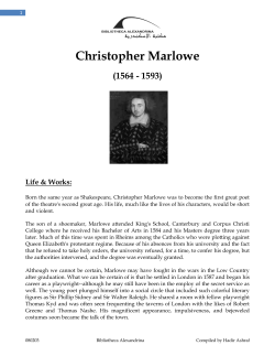 Christopher Marlowe - Bibliotheca Alexandrina